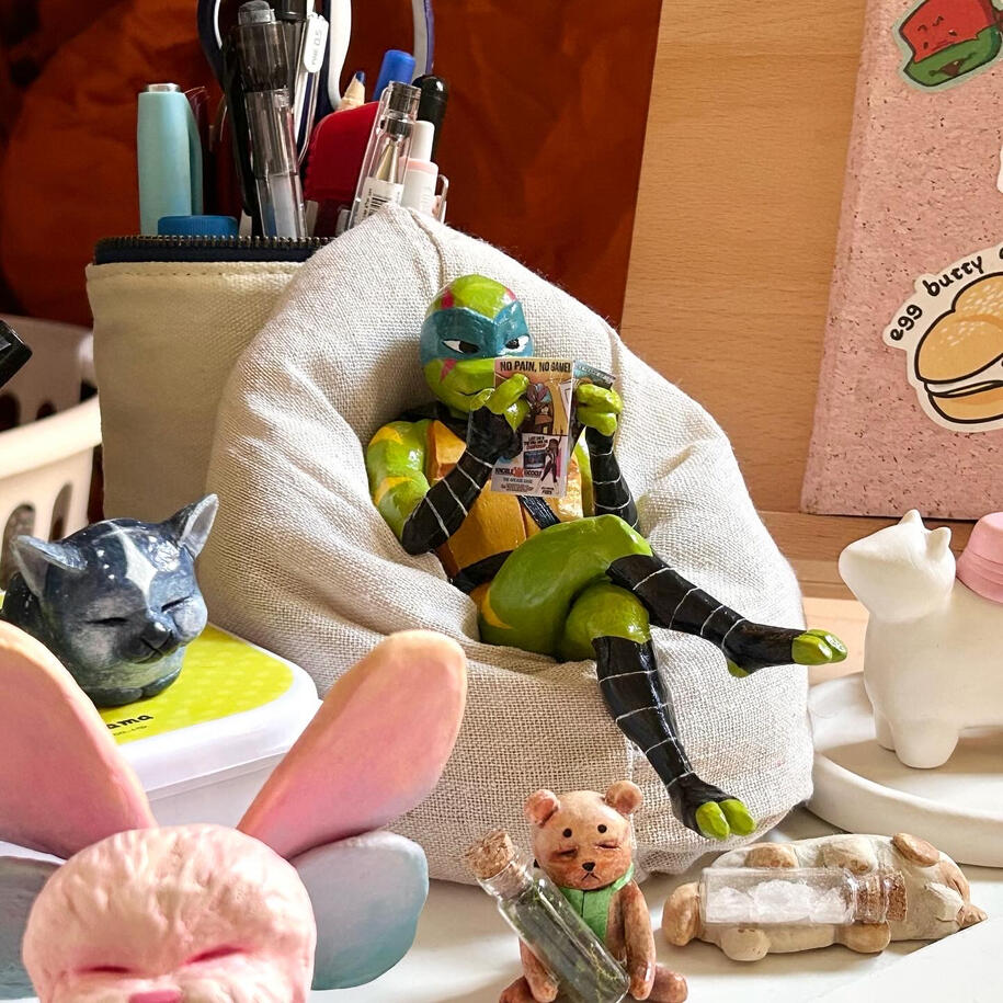 ROTTMNT Leo scupture